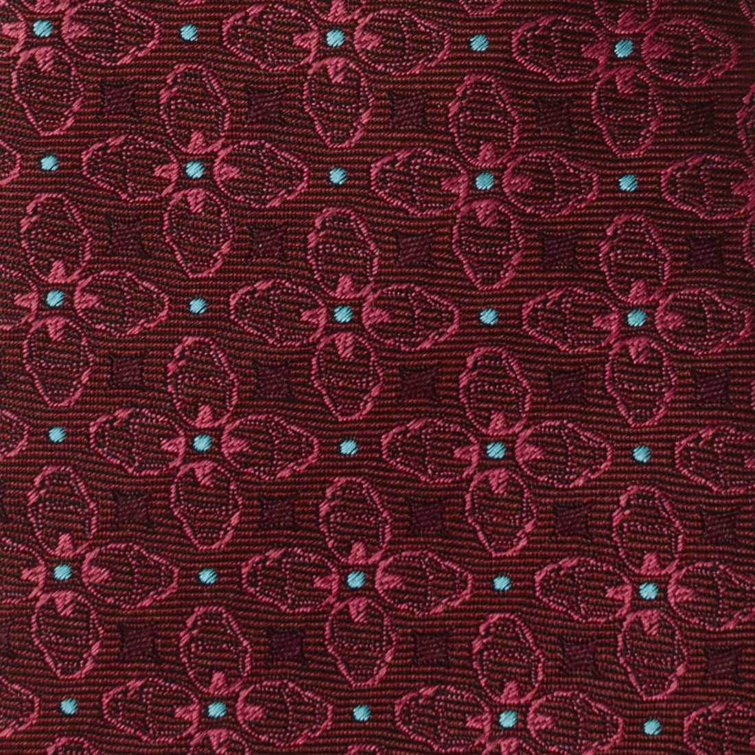 Marvel Iron Man Floral Necktie in Burgundy and Blue Silk Blend - Image 4