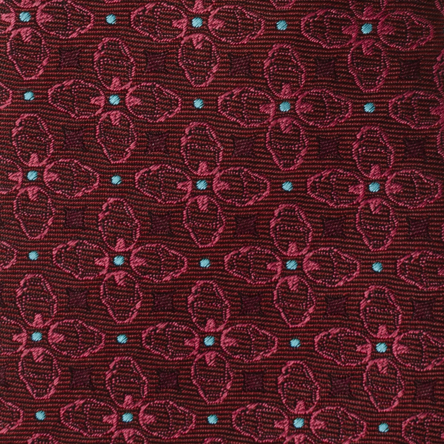 Marvel Iron Man Floral Necktie in Burgundy and Blue Silk Blend - Image 4