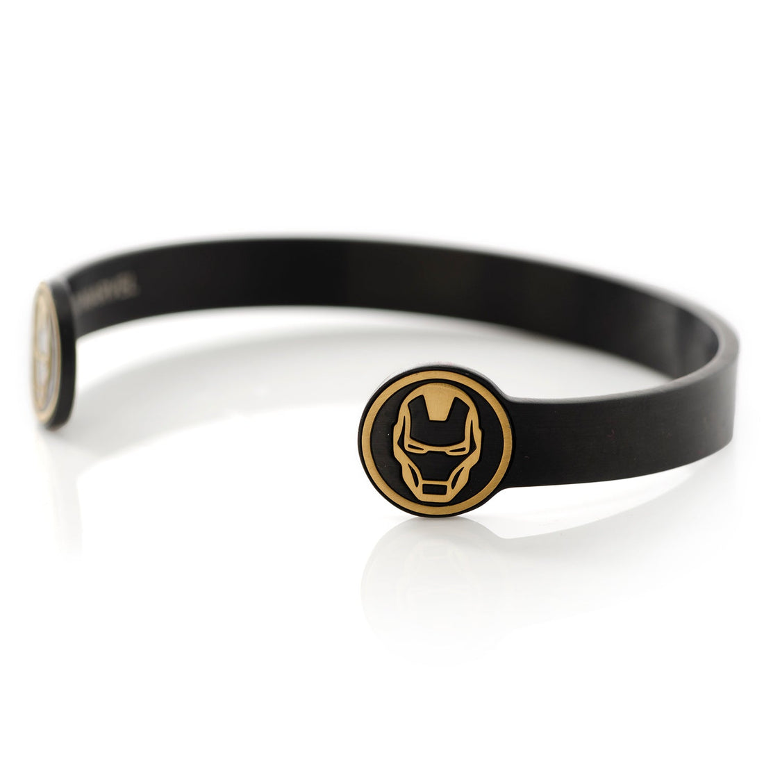 Marvel Iron Man Cuff Bracelet Black and Gold-Tone Helmet Design - Image 5