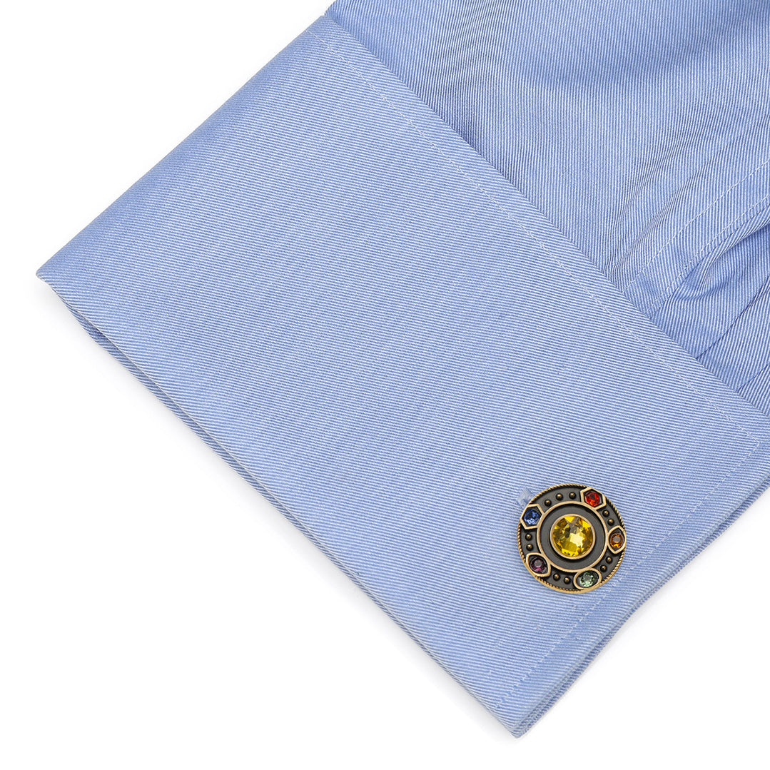 Marvel Avengers Infinity Stones Antique Gold Plated Cufflinks - Image 3