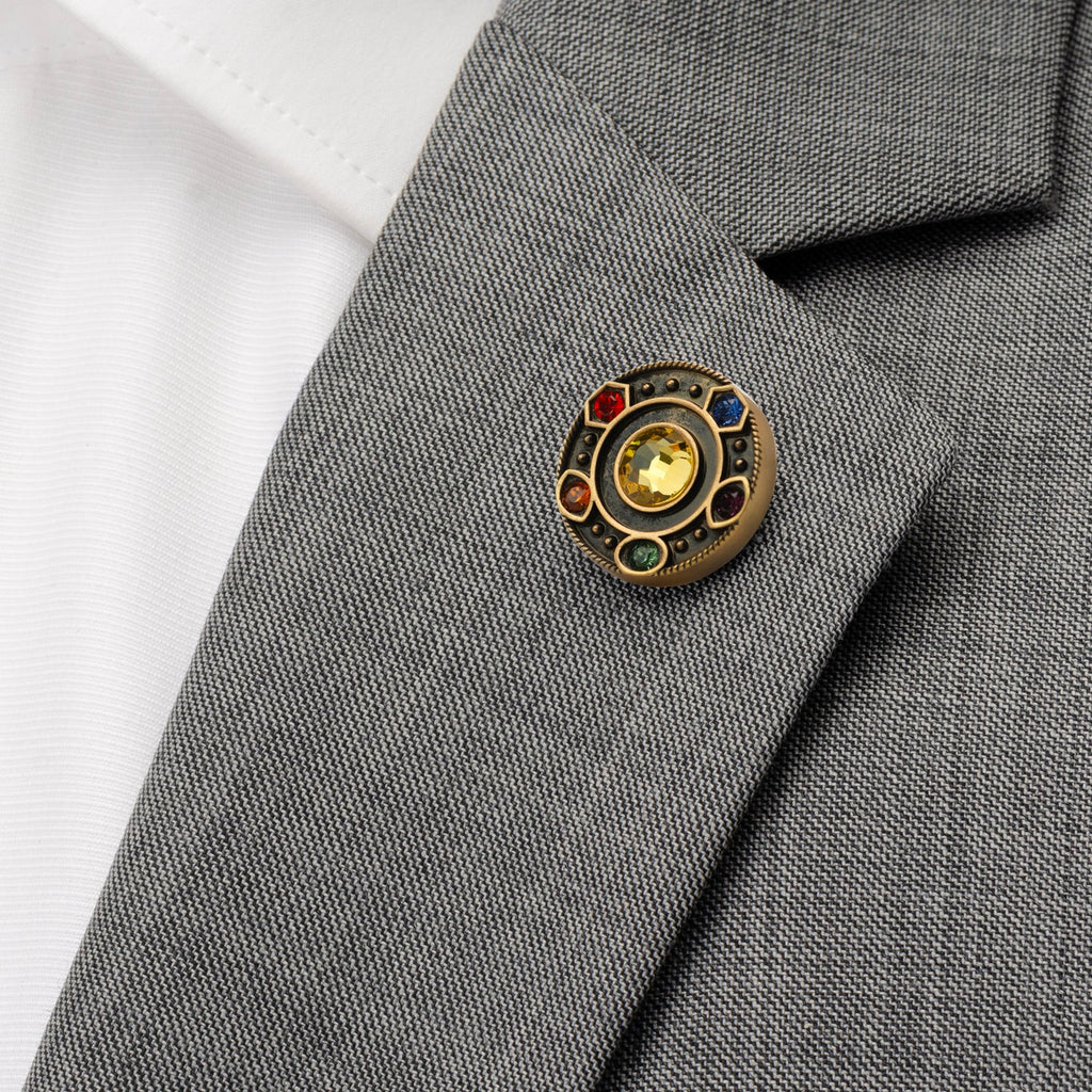 Marvel Avengers Infinity Stones Antique Gold Lapel Pin - Image 2