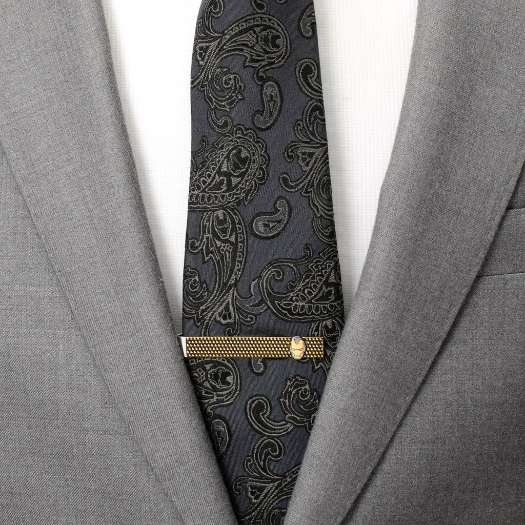 Marvel Iron Man I Love You 3000 Textured Hidden Message Tie Bar - Image 2