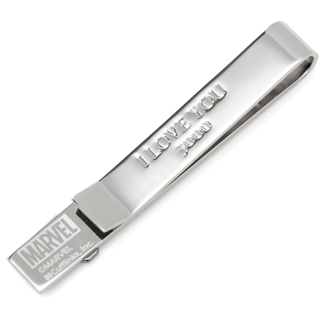 Marvel Iron Man I Love You 3000 Textured Hidden Message Tie Bar - Image 4