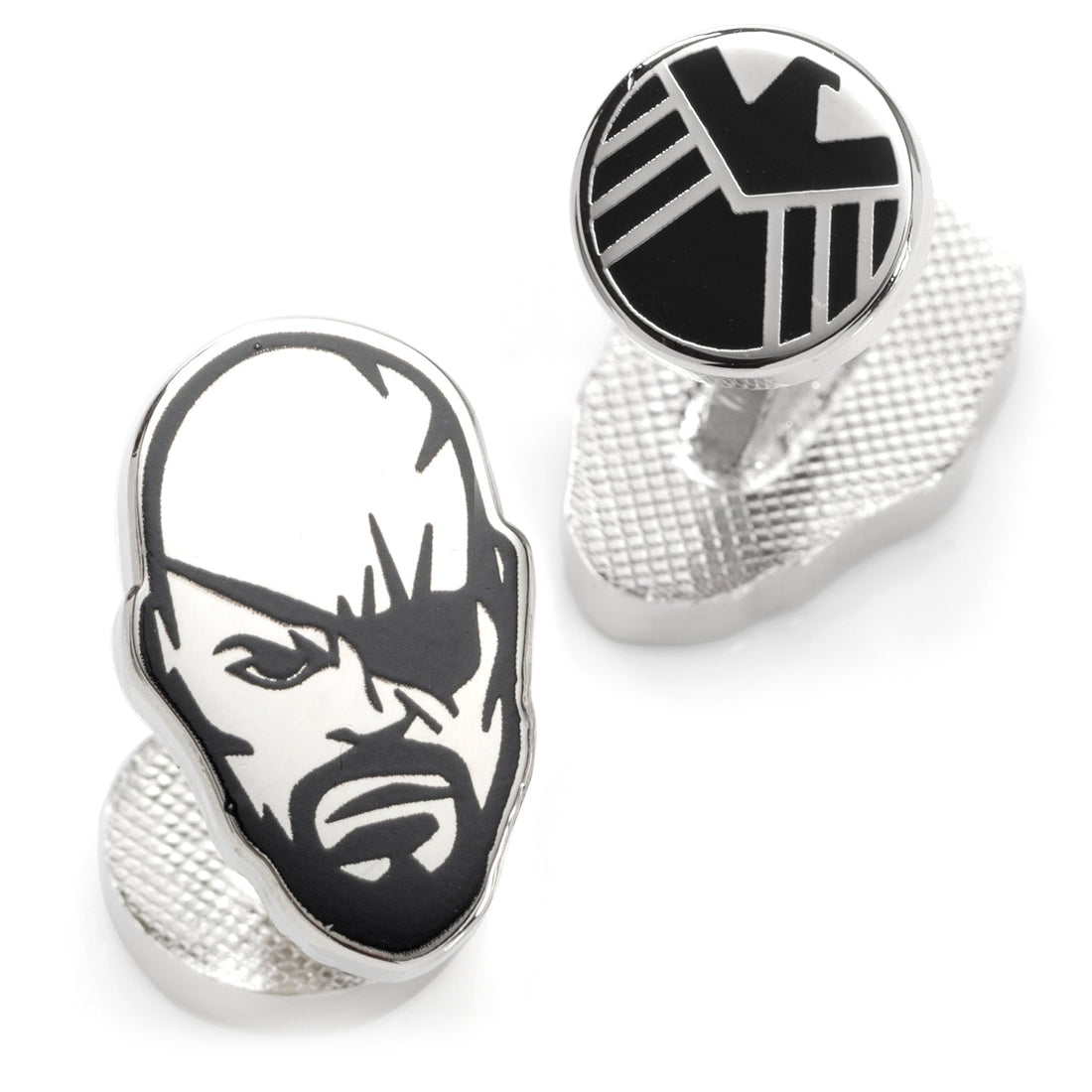Marvel Nick Fury Silver Cufflinks Avengers Super Hero Accessory - Image 2