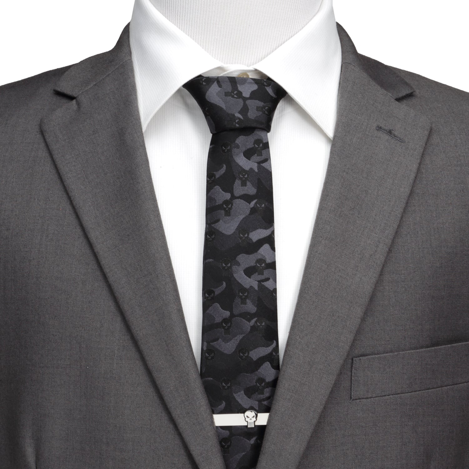 Marvel The Punisher Black Camo Silk Necktie for Men - Image 2