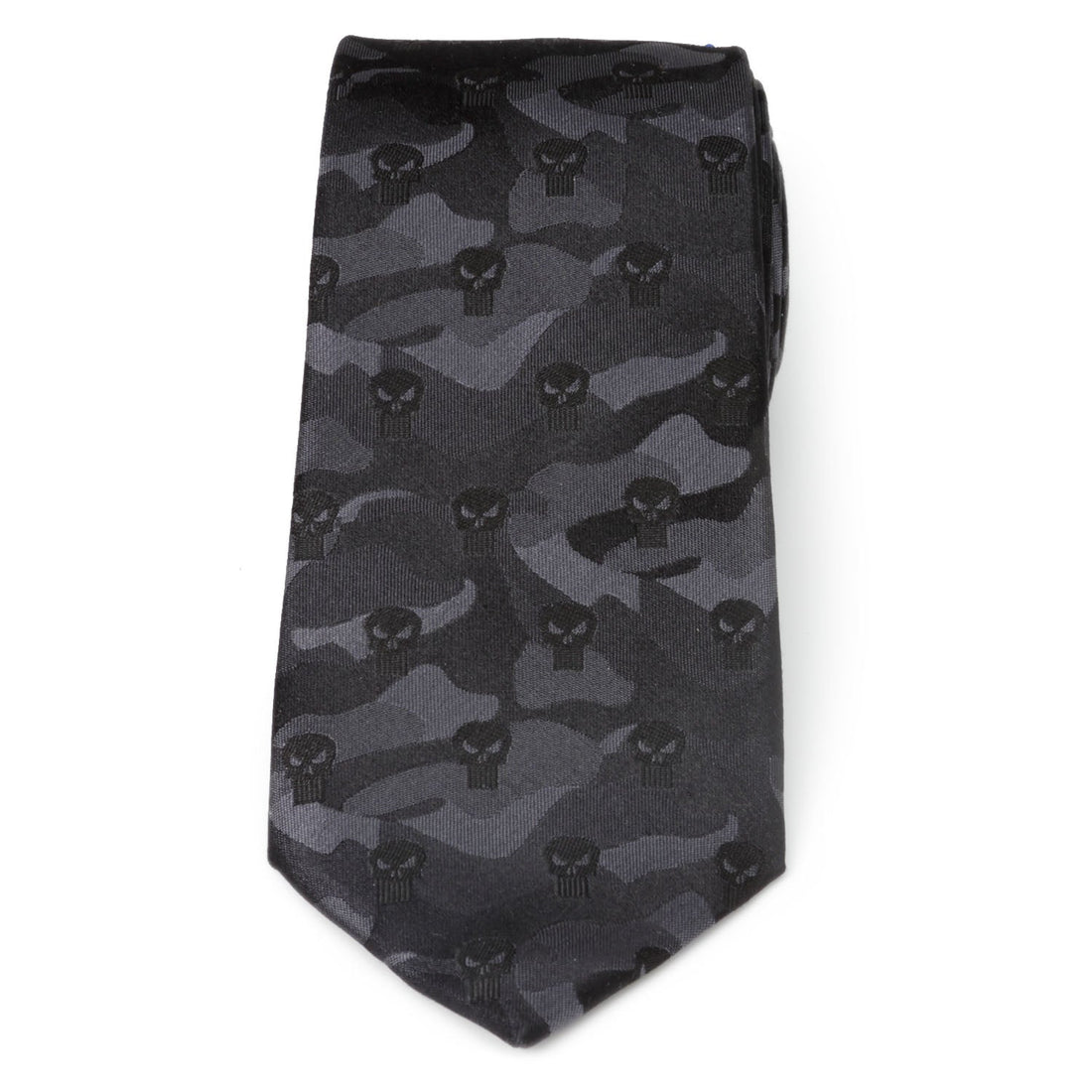 Marvel The Punisher Black Camo Silk Necktie for Men - Image 3