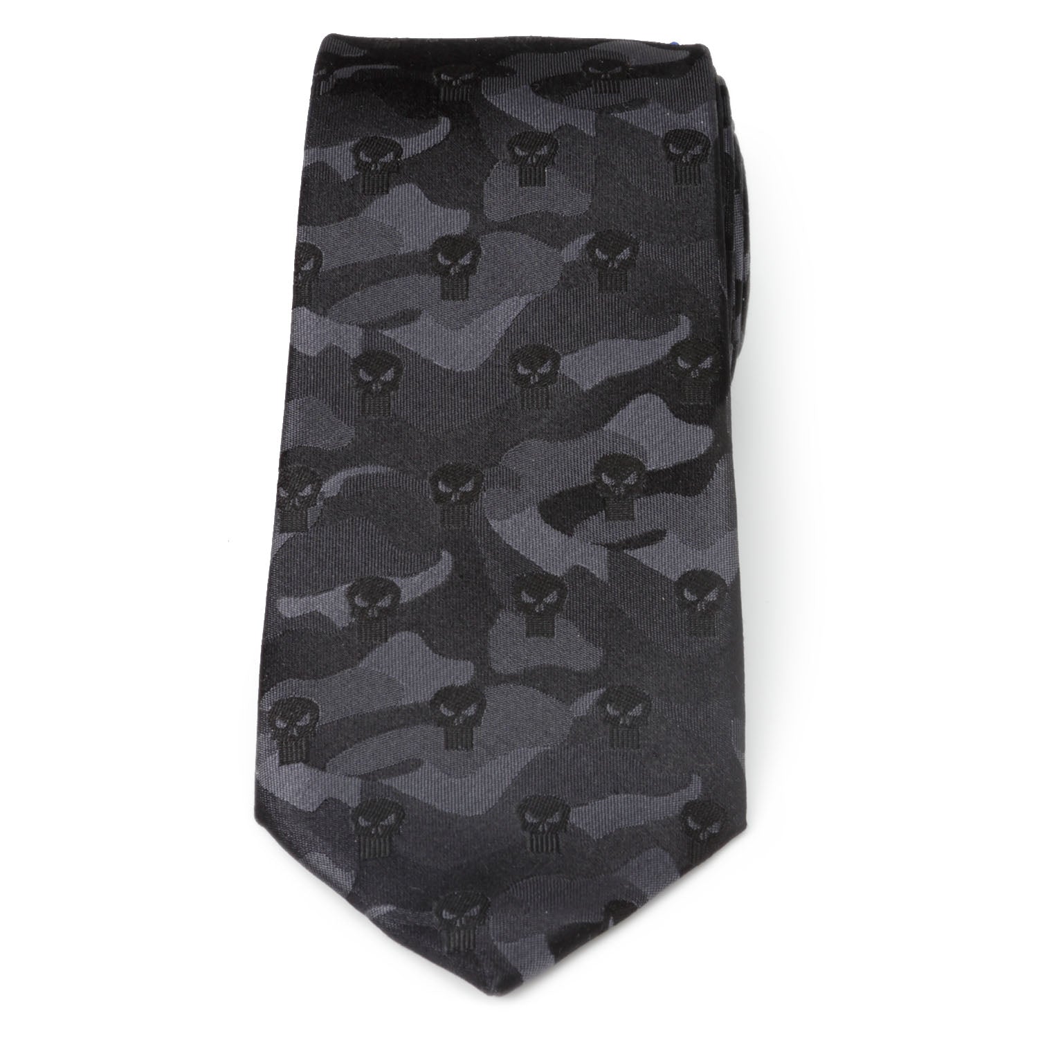 Marvel The Punisher Black Camo Silk Necktie for Men - Image 3