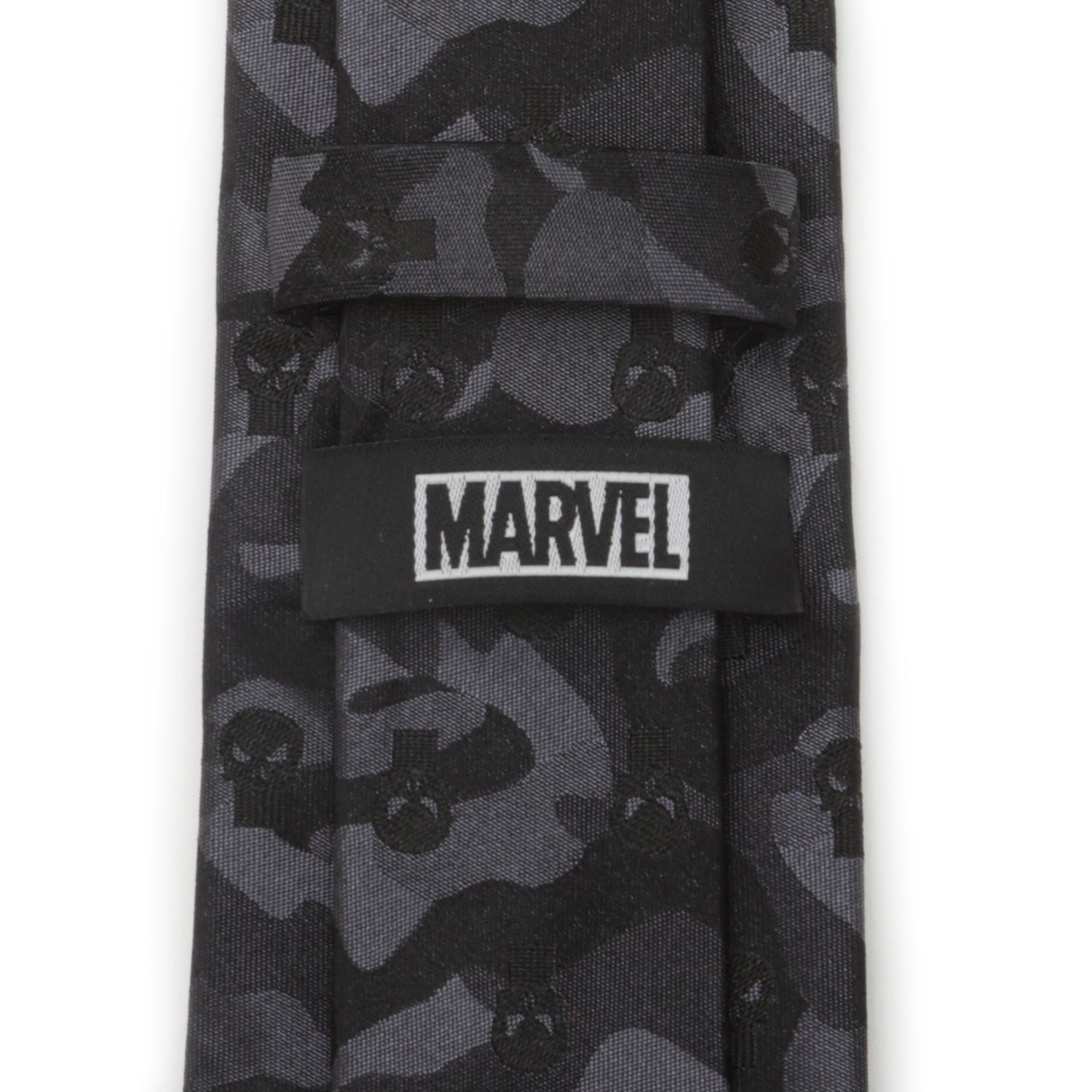 Marvel The Punisher Black Camo Silk Necktie for Men - Image 4