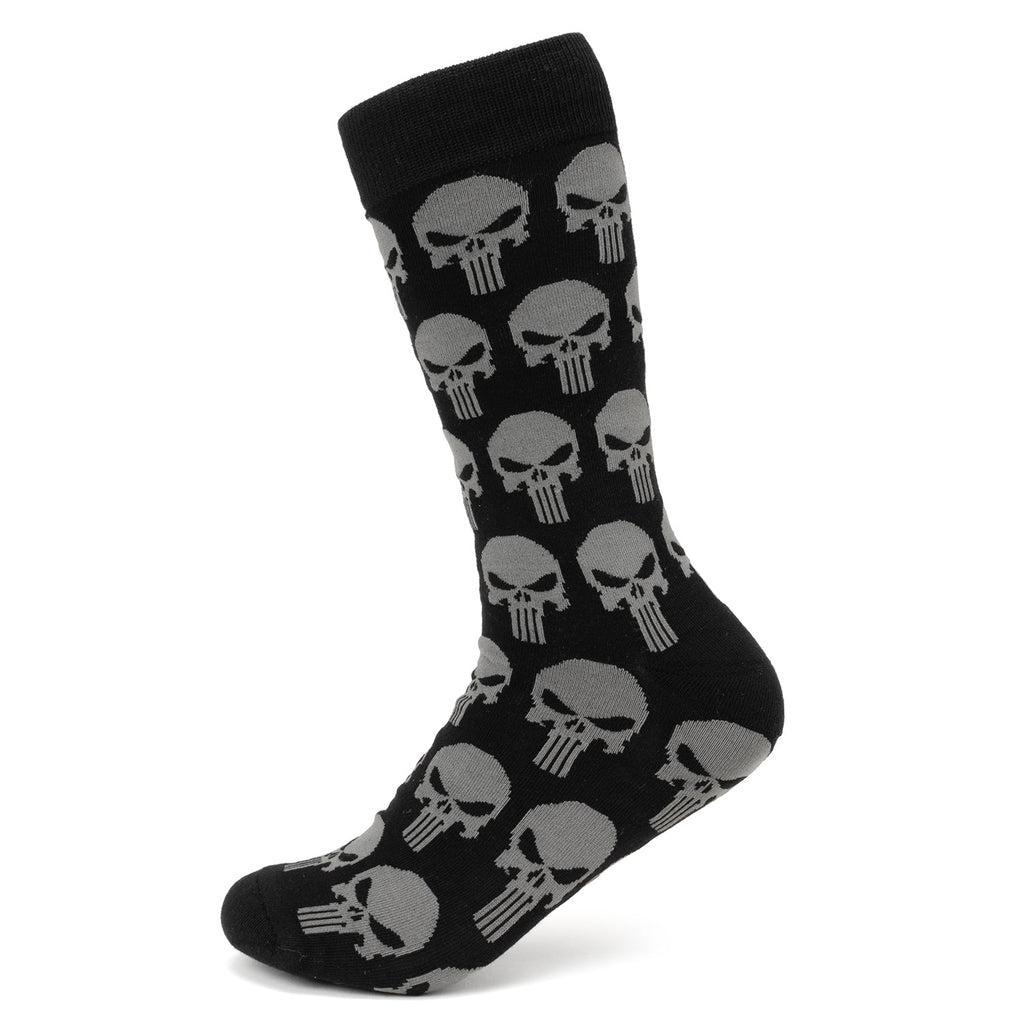 Marvel Punisher Black Crew Socks and Silver Lapel Pin Gift Set - Image 3