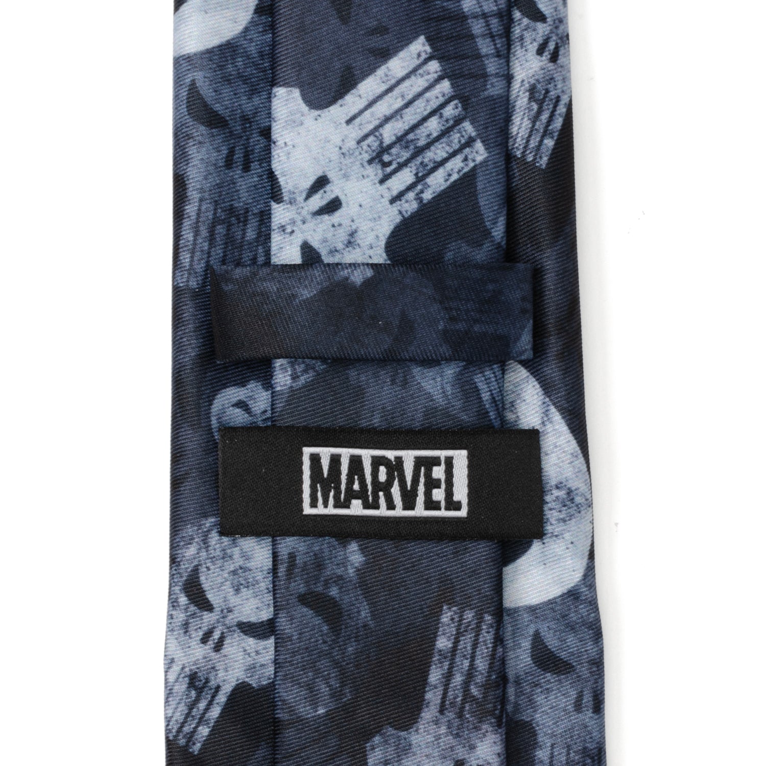 Marvel Punisher Skull Print Necktie in Dark Teal and Black - Image 5