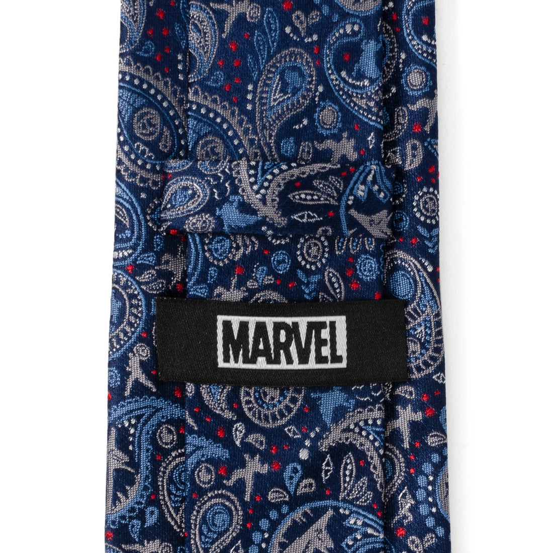 Marvel Avengers Blue Multi Paisley Silk Necktie - Image 5