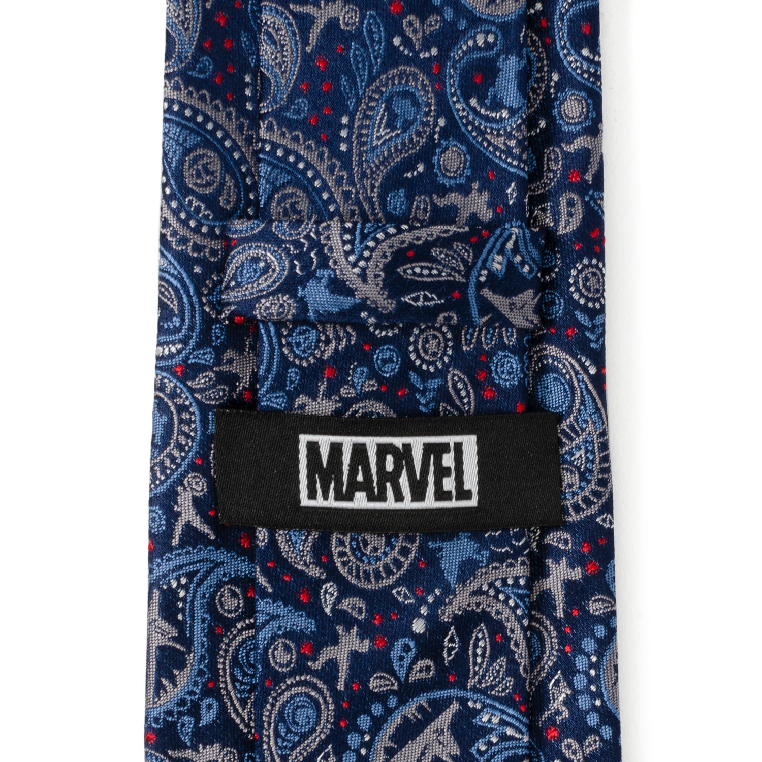Marvel Avengers Blue Multi Paisley Silk Necktie - Image 5