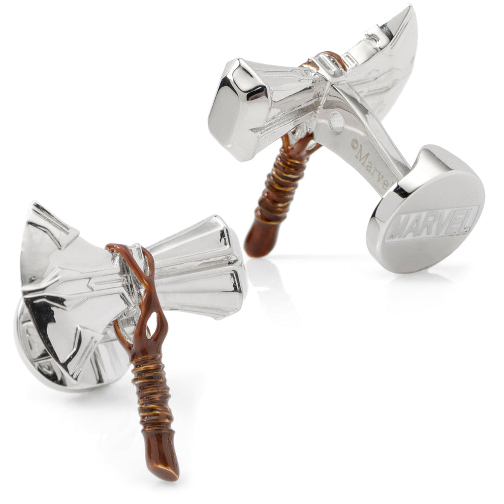 Marvel Thor Stormbreaker Axe Cufflinks in Silver and Brown - Image 2