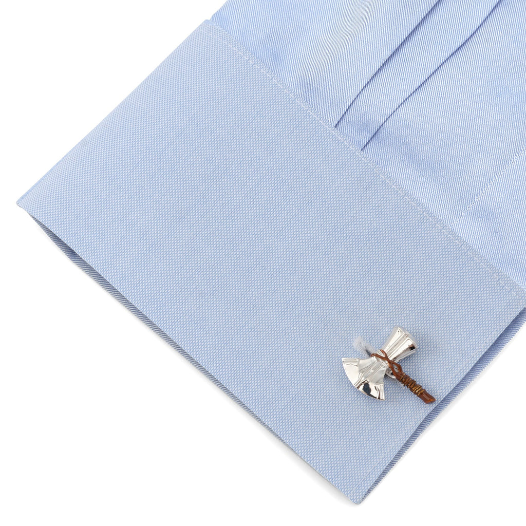 Marvel Thor Stormbreaker Axe Cufflinks in Silver and Brown - Image 3