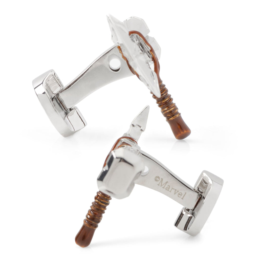 Marvel Thor Stormbreaker Axe Cufflinks in Silver and Brown - Image 4