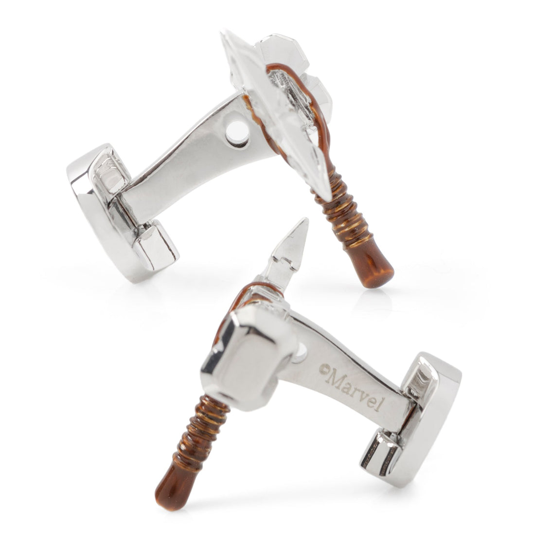 Marvel Thor Stormbreaker Axe Cufflinks in Silver and Brown - Image 4