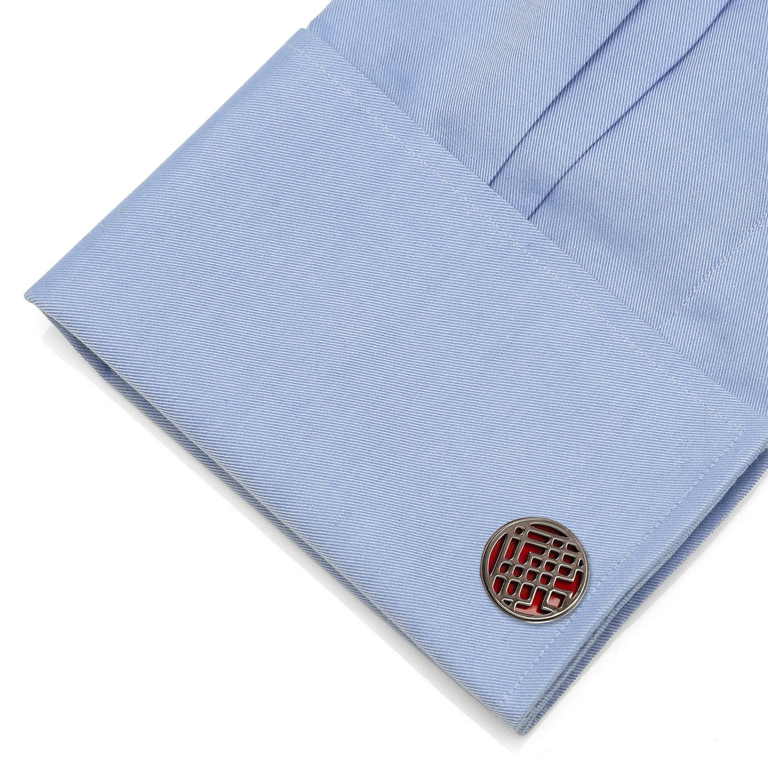 Marvel Shang-Chi Ten Rings Gunmetal Red Crest Cufflinks - Image 3