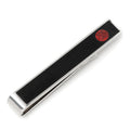 Marvel Shang-Chi tie bar featuring the Ten Rings crest in red enamel on a black base