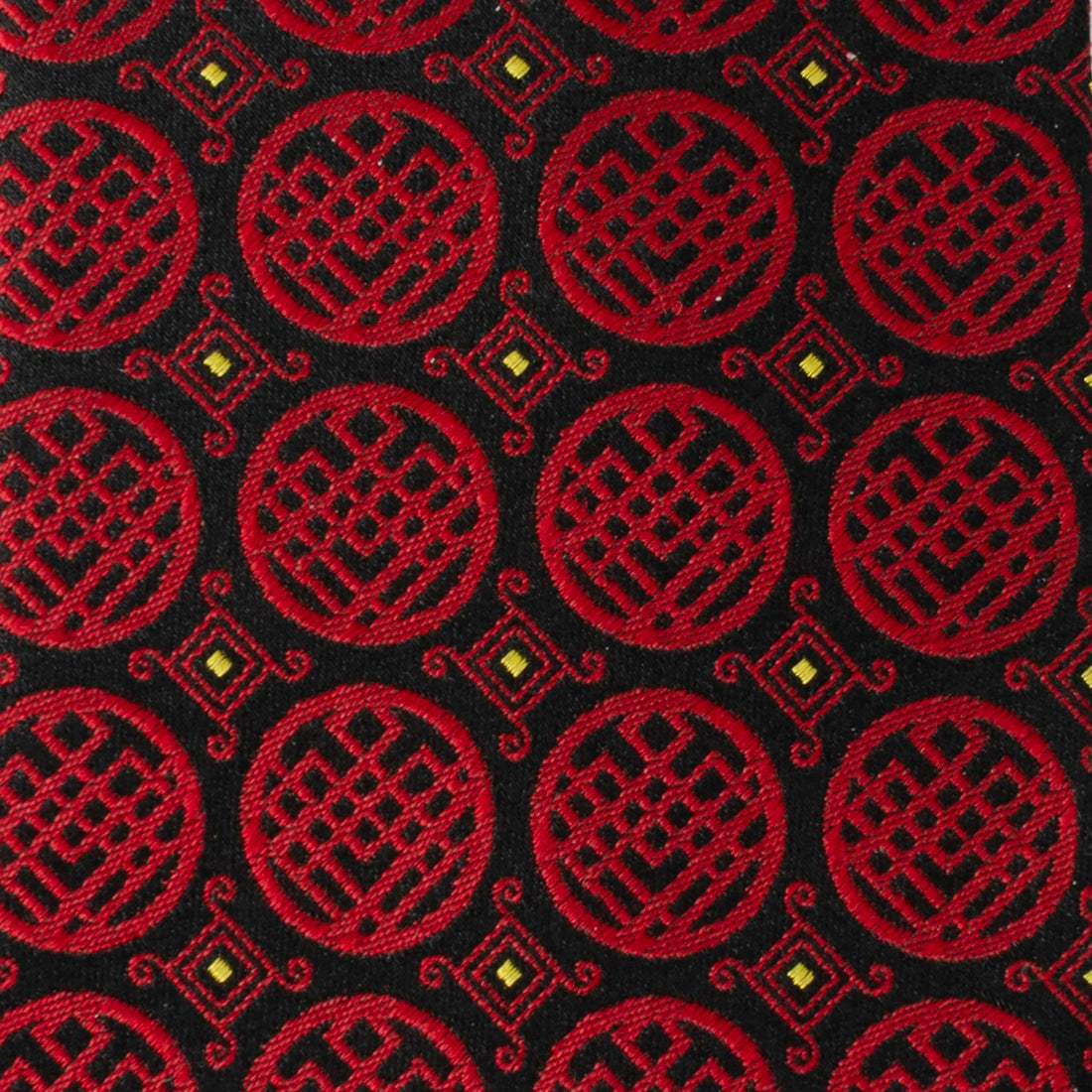 Marvel Shang-Chi Ten Rings Crest Silk Tie in Red and Black - Image 4