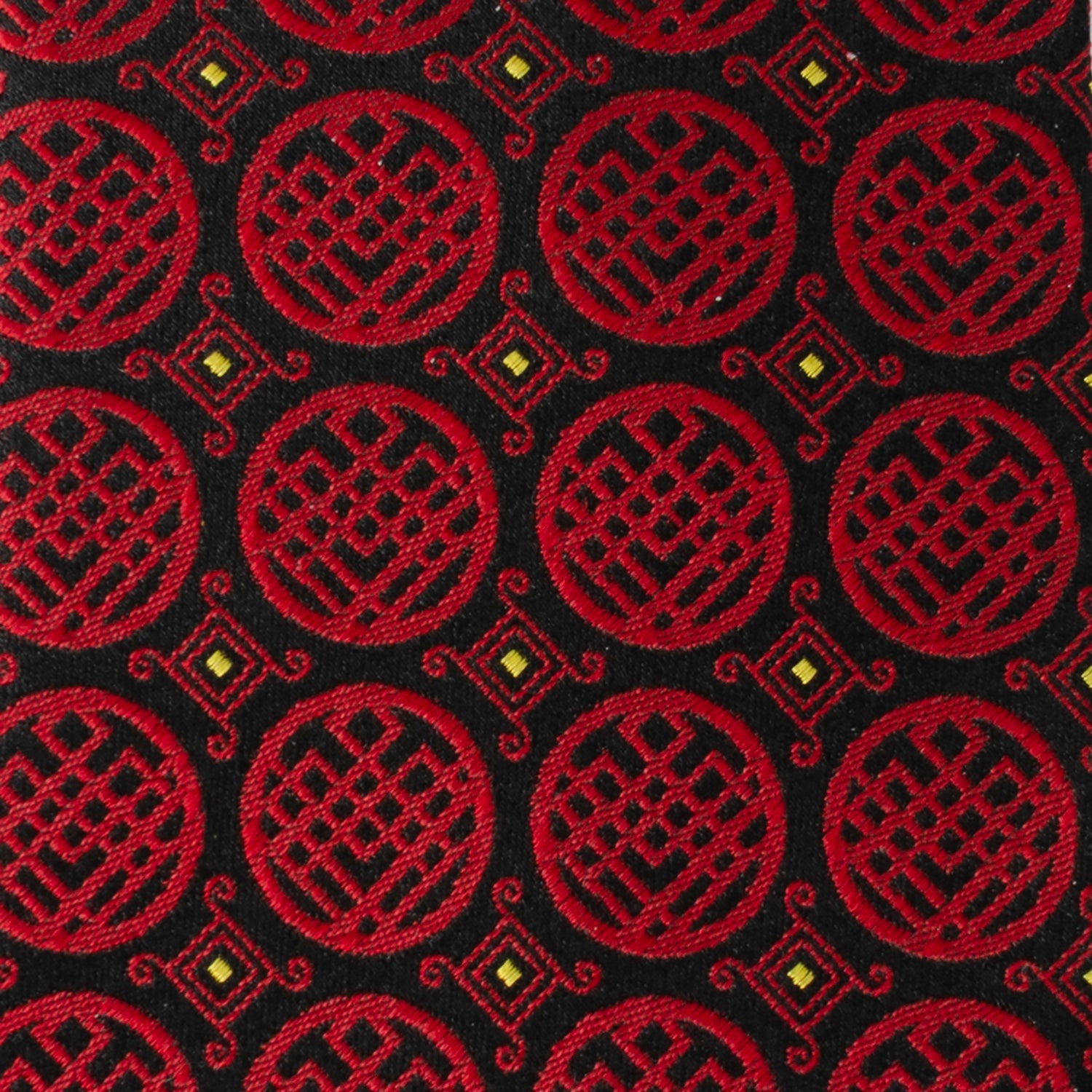 Marvel Shang-Chi Ten Rings Crest Silk Tie in Red and Black - Image 4