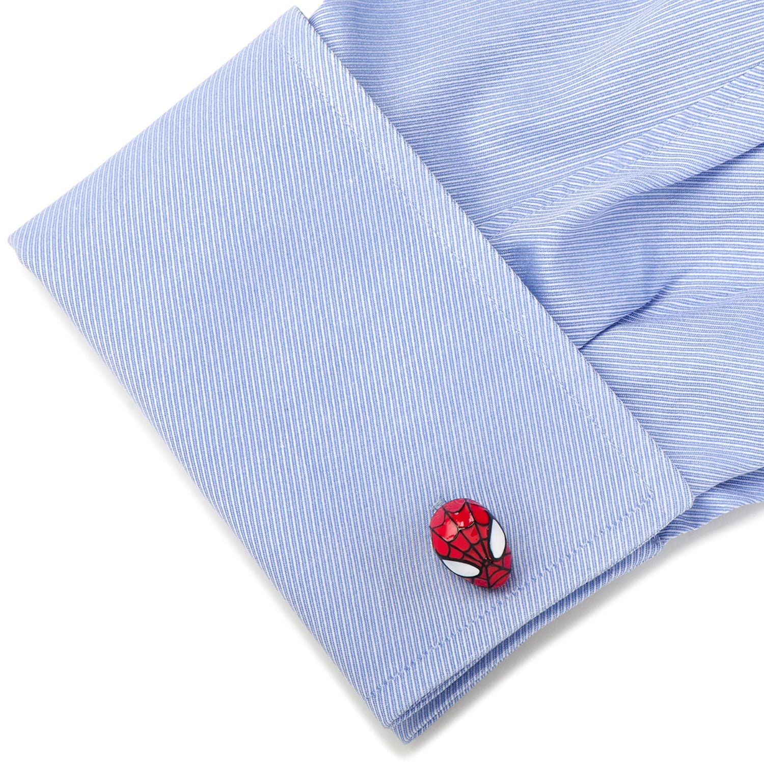 Marvel Spider-Man 3D Mask Cufflinks in Red and Black Enamel
