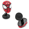 Marvel Spider-Man 3D Mask Cufflinks in Red and Black Enamel