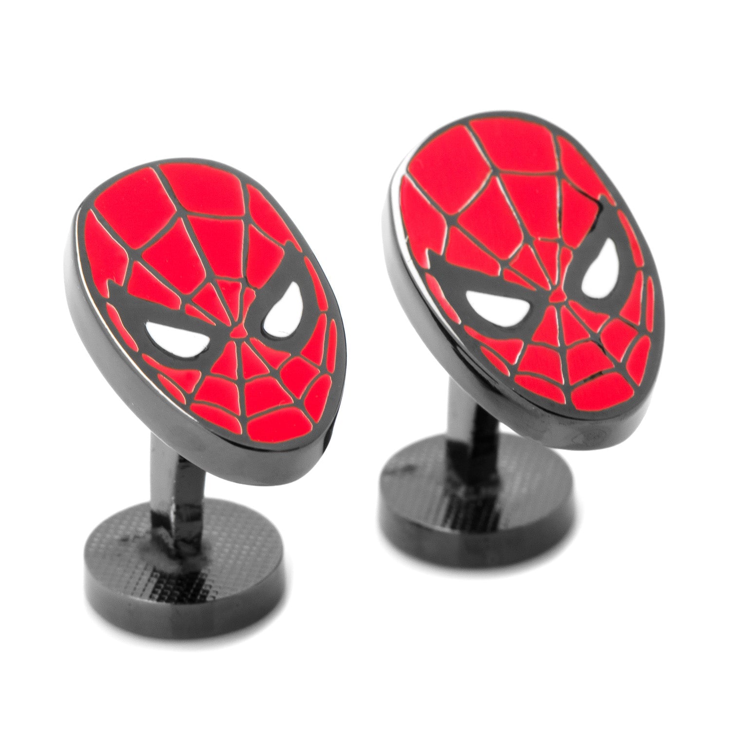 Marvel Spider-Man Mask Cufflinks in Black and Red - Image 2