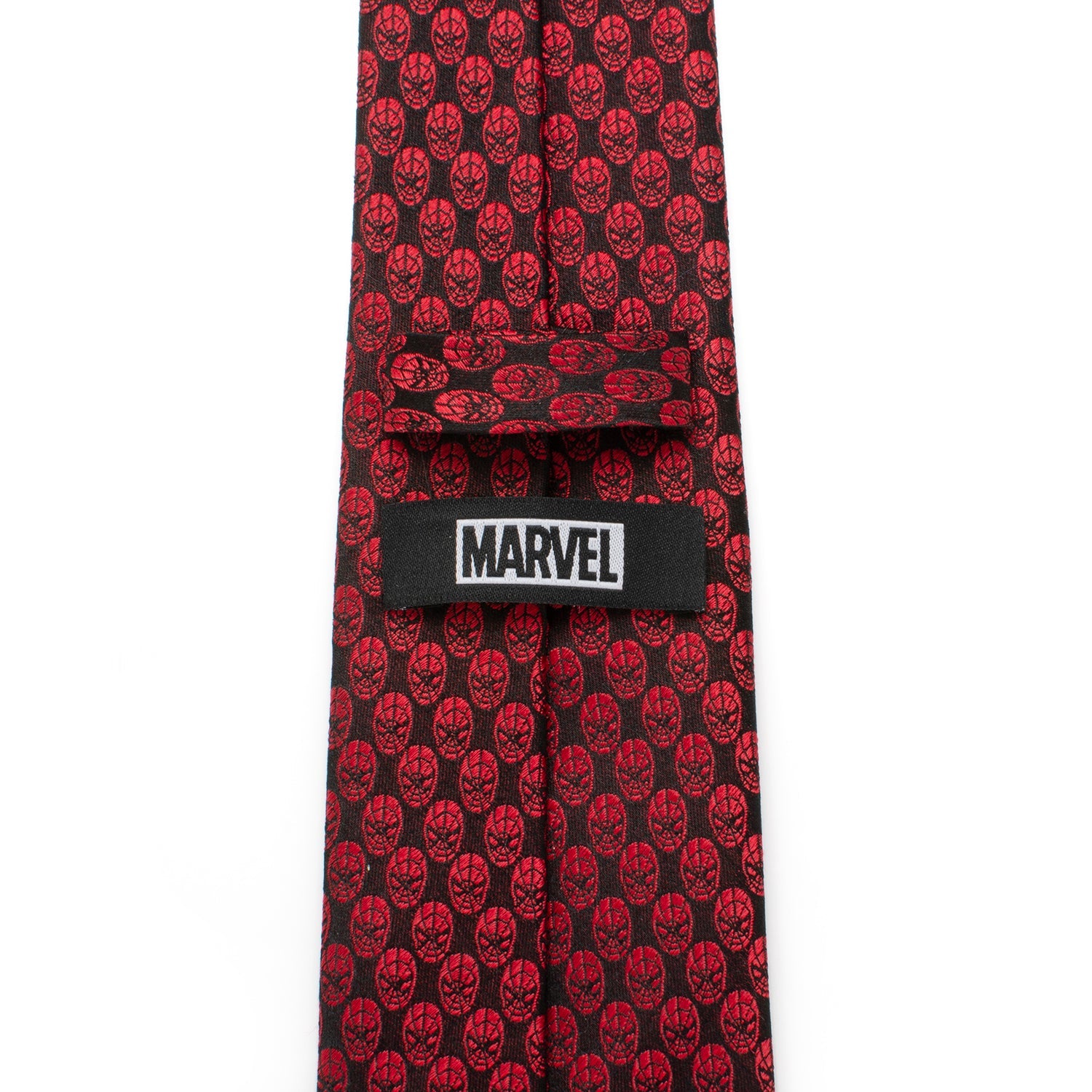 Marvel Spider-Man Mask Red and Black Silk Slim Tie - Image 4