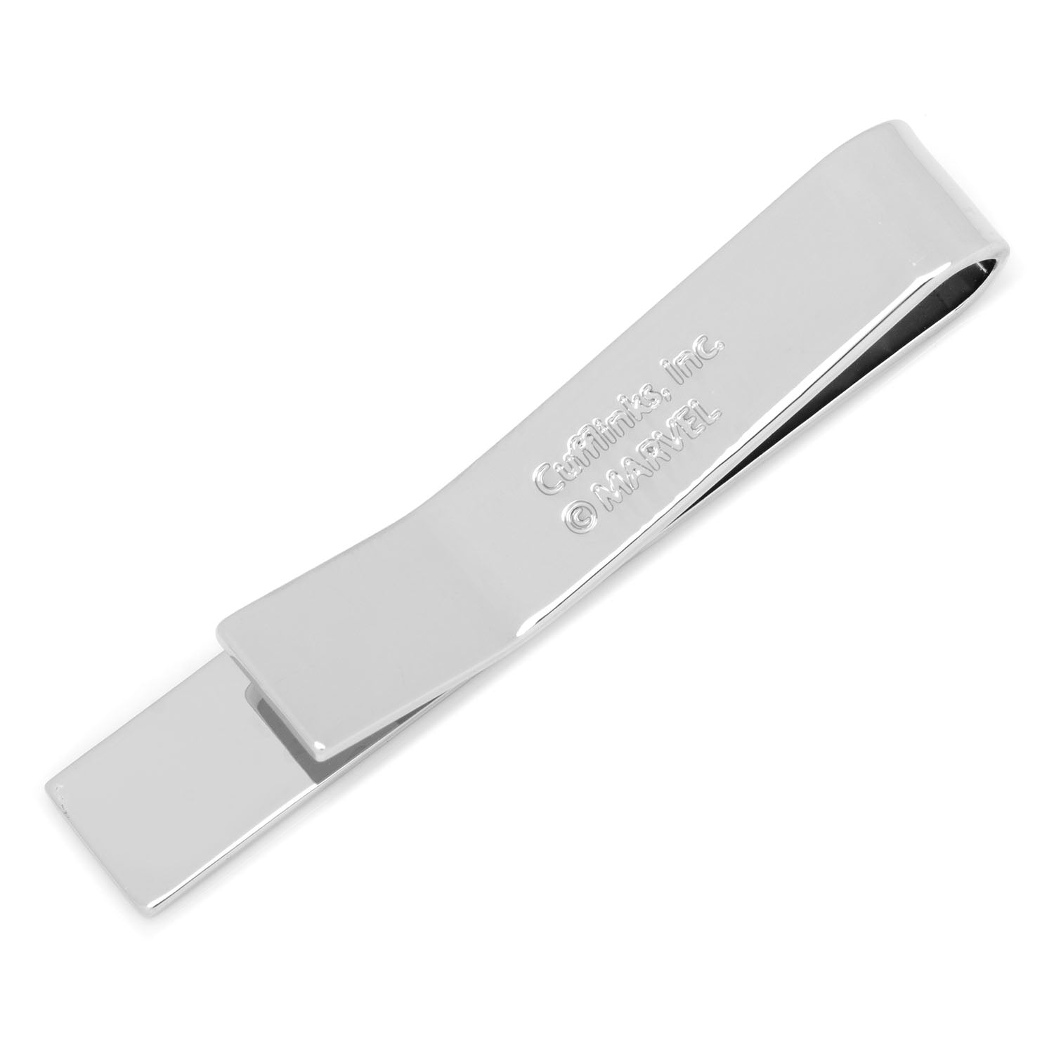 Marvel Spider-Man Logo Tie Bar in Silver and Black Enamel - Image 3