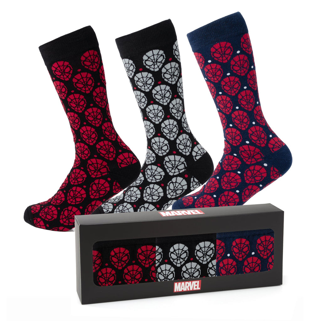 Marvel Spider-Man 3 Pack Socks and Lapel Pin Gift Set - Image 2