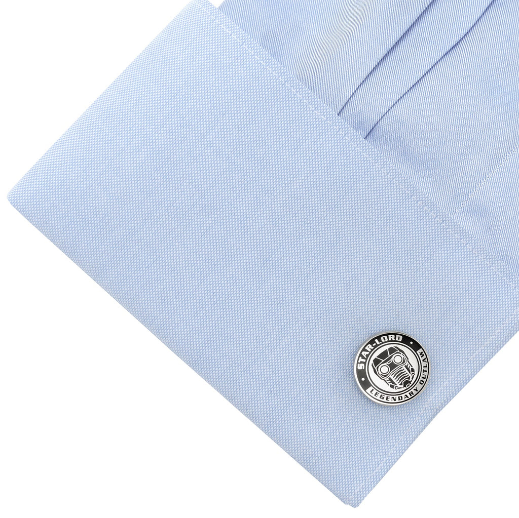 Marvel Guardians of the Galaxy Star-Lord Black and Silver Cufflinks - Image 3