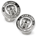 Marvel Guardians of the Galaxy Star-Lord mask cufflinks in black and silver metal