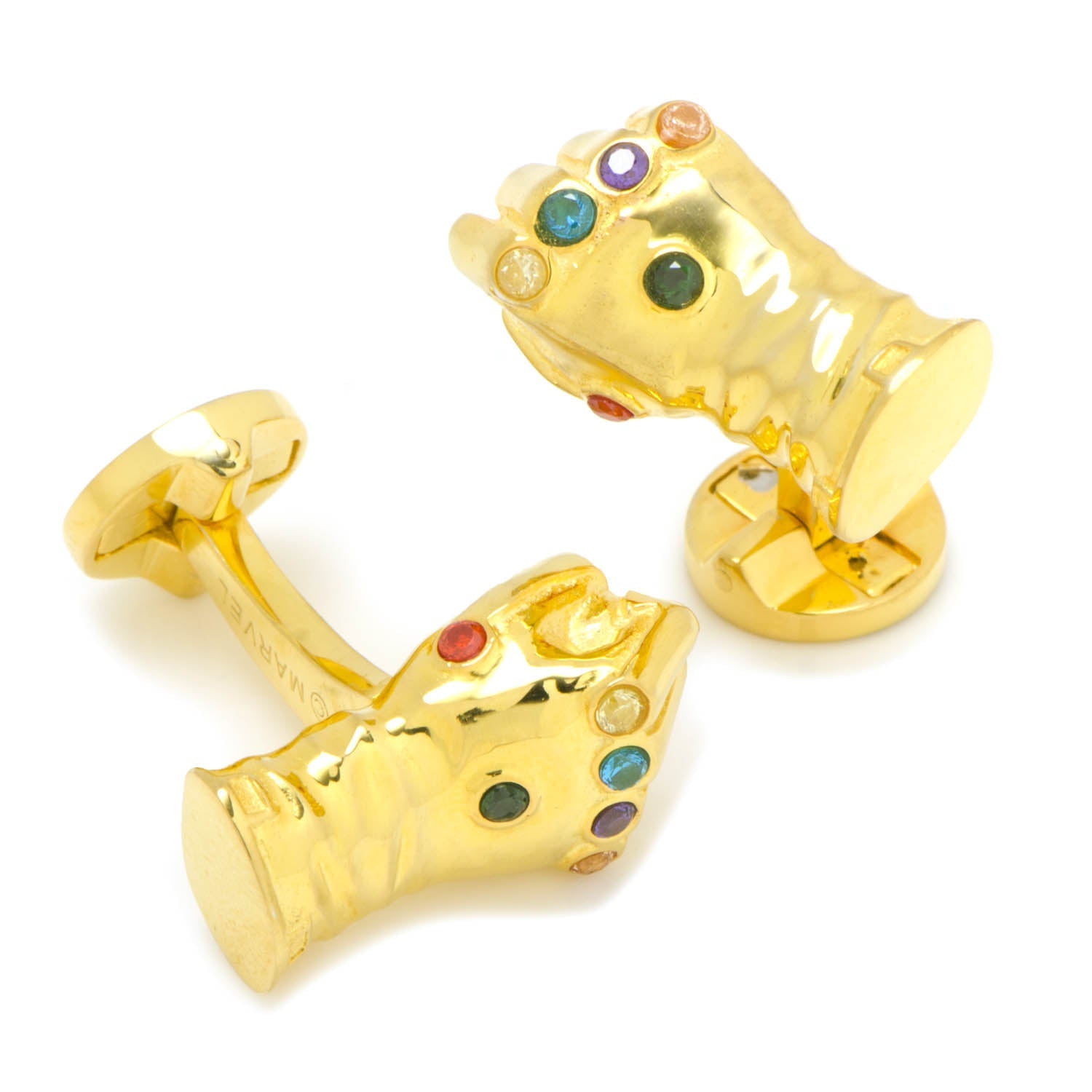 Marvel Thanos Infinity Gauntlet Gold Tone Cufflinks - Image 2