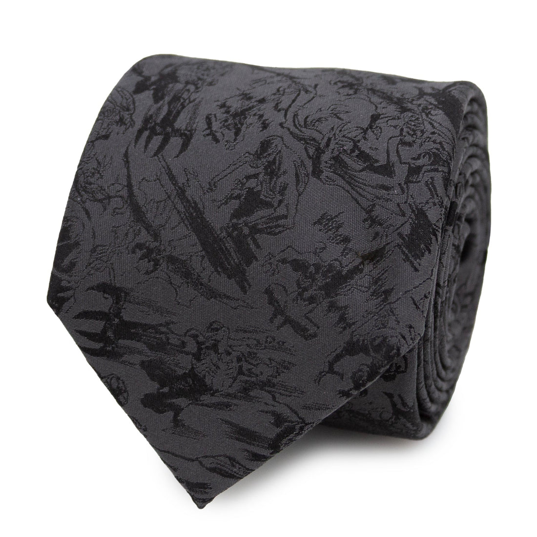 Venom Dark Gray Comic Action Silk Tie for Men