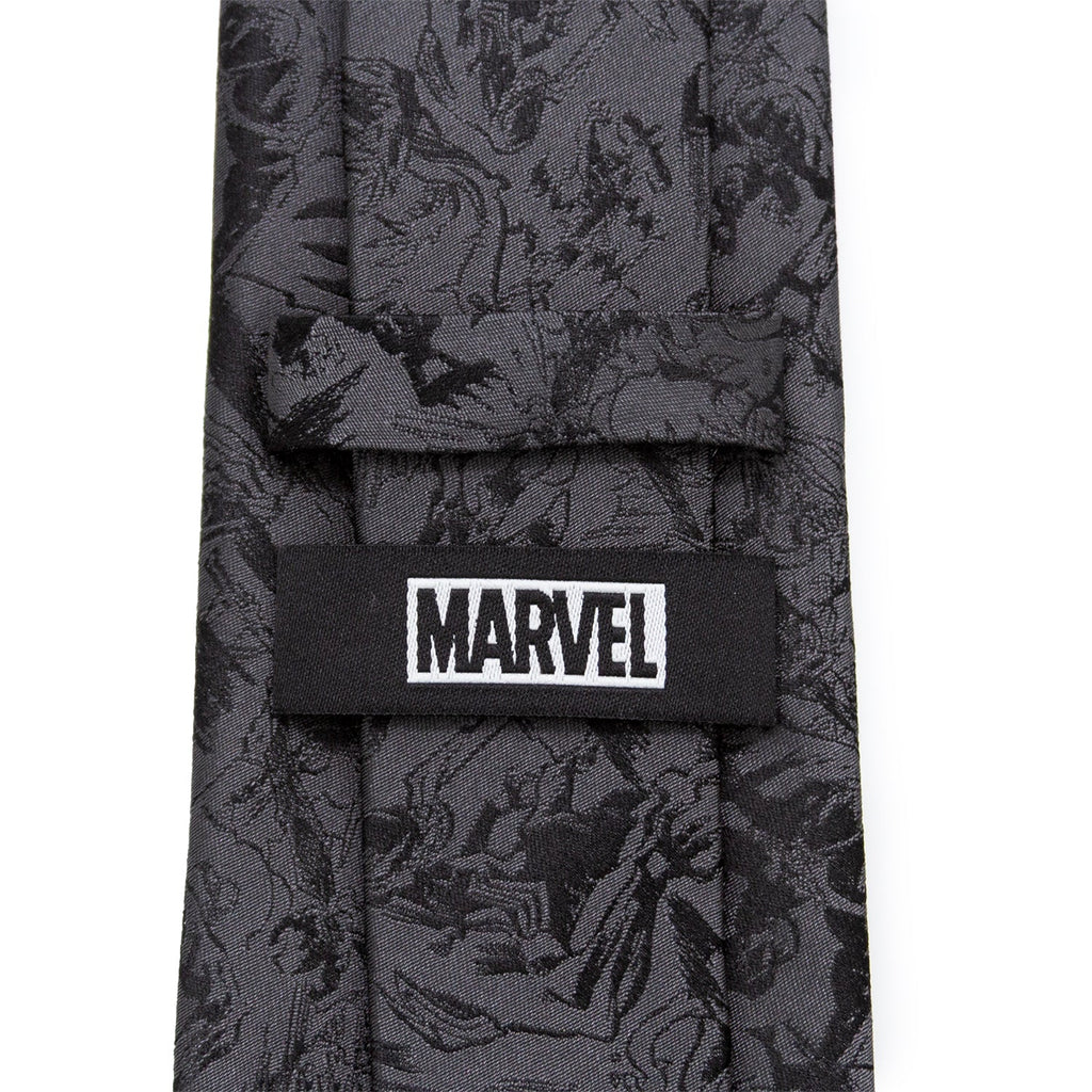 Venom Dark Gray Comic Action Silk Tie for Men