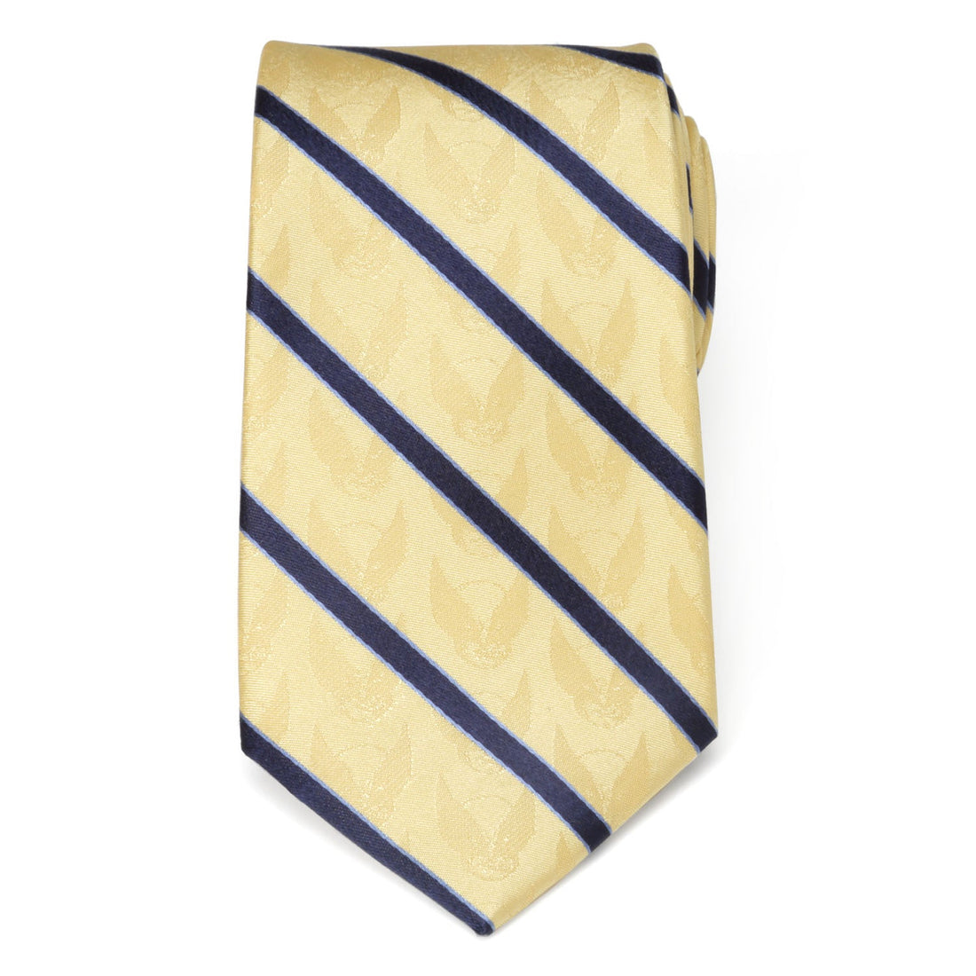 Marvel X-Men Wolverine Yellow and Navy Stripe Silk Men's Tie - Image 3