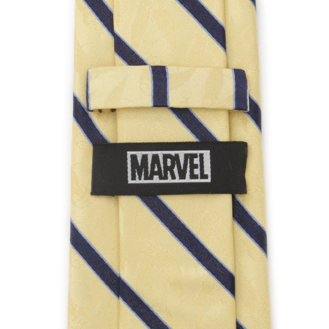 Marvel X-Men Wolverine Yellow and Navy Stripe Silk Men's Tie - Image 4
