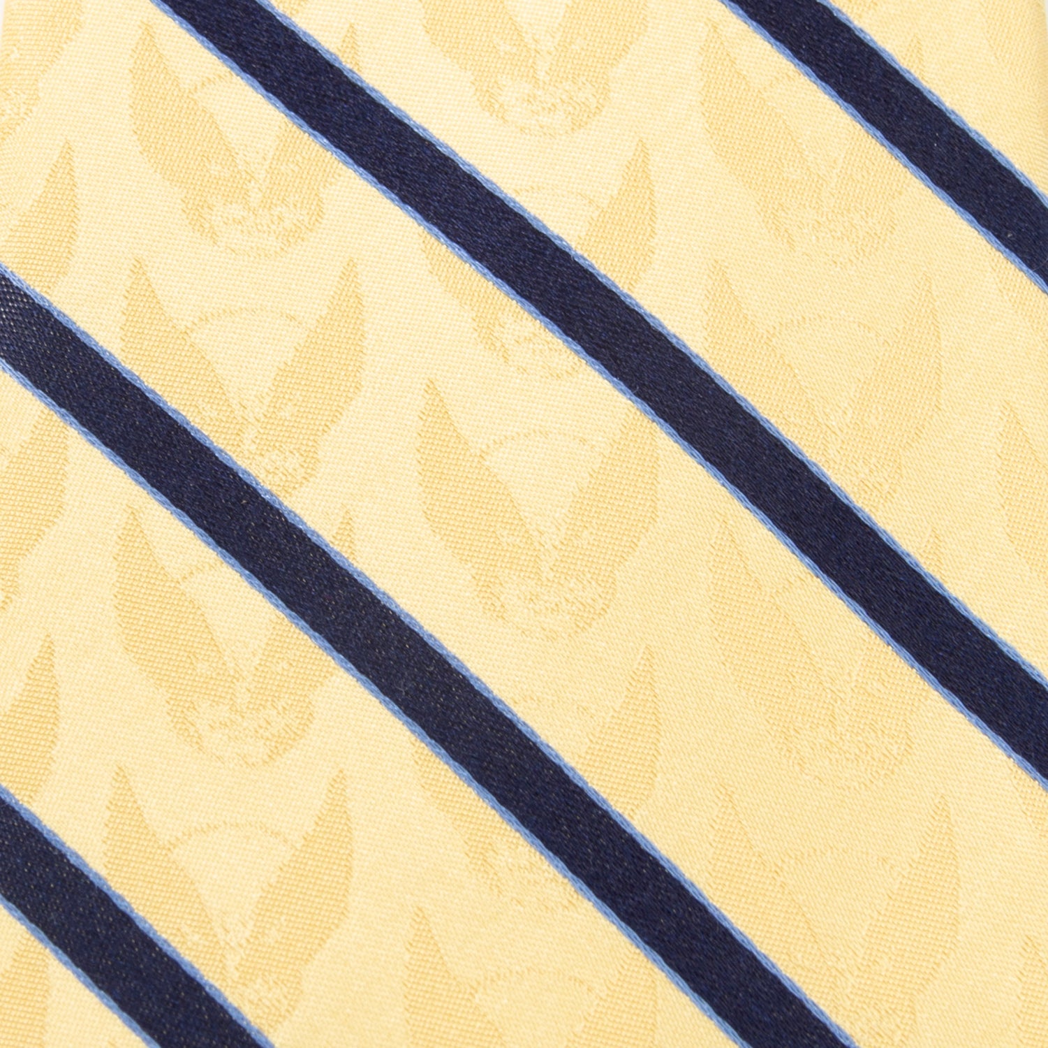 Marvel X-Men Wolverine Yellow and Navy Stripe Silk Men's Tie - Image 5