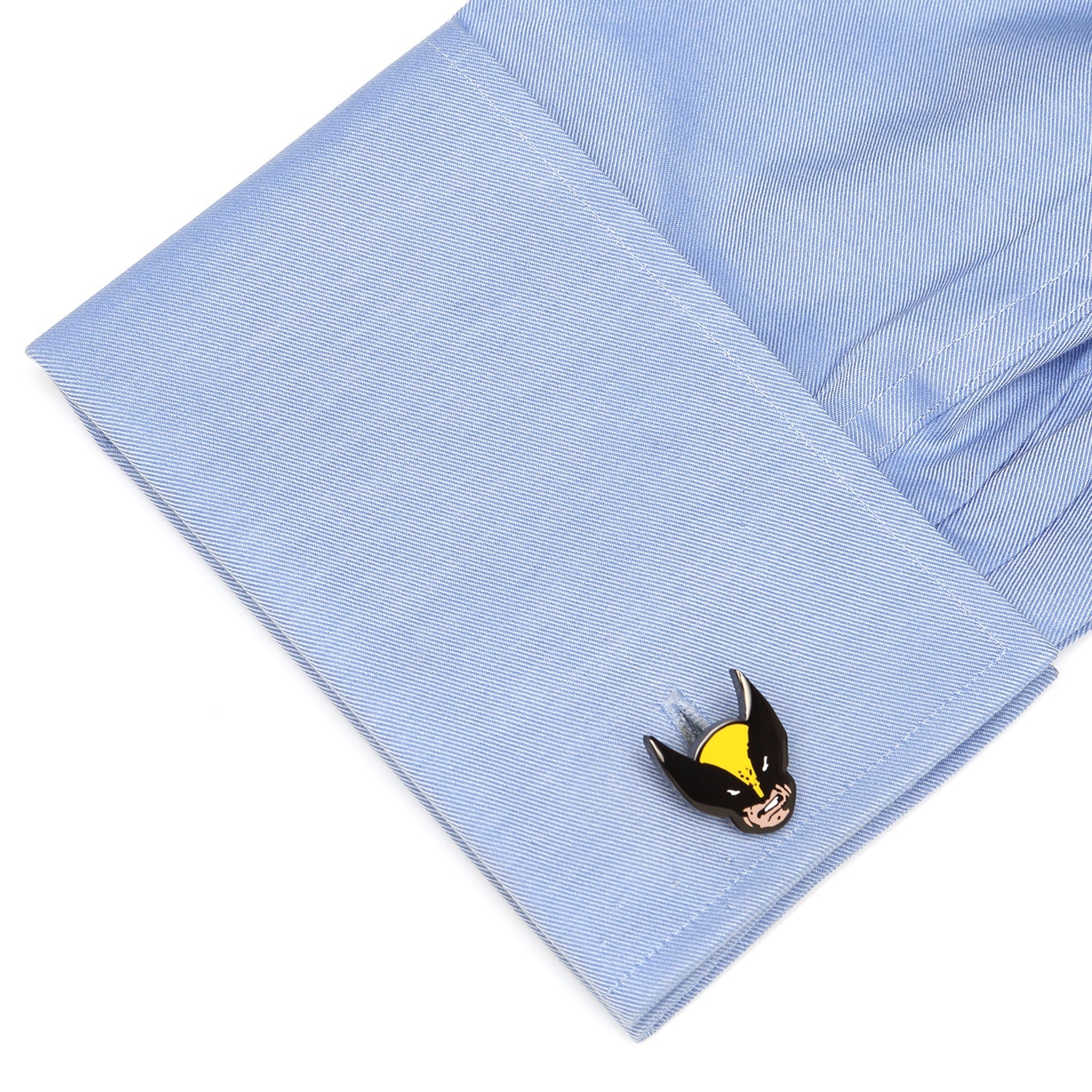 Marvel Wolverine Mask Cufflinks in Yellow and Black Metal - Image 3