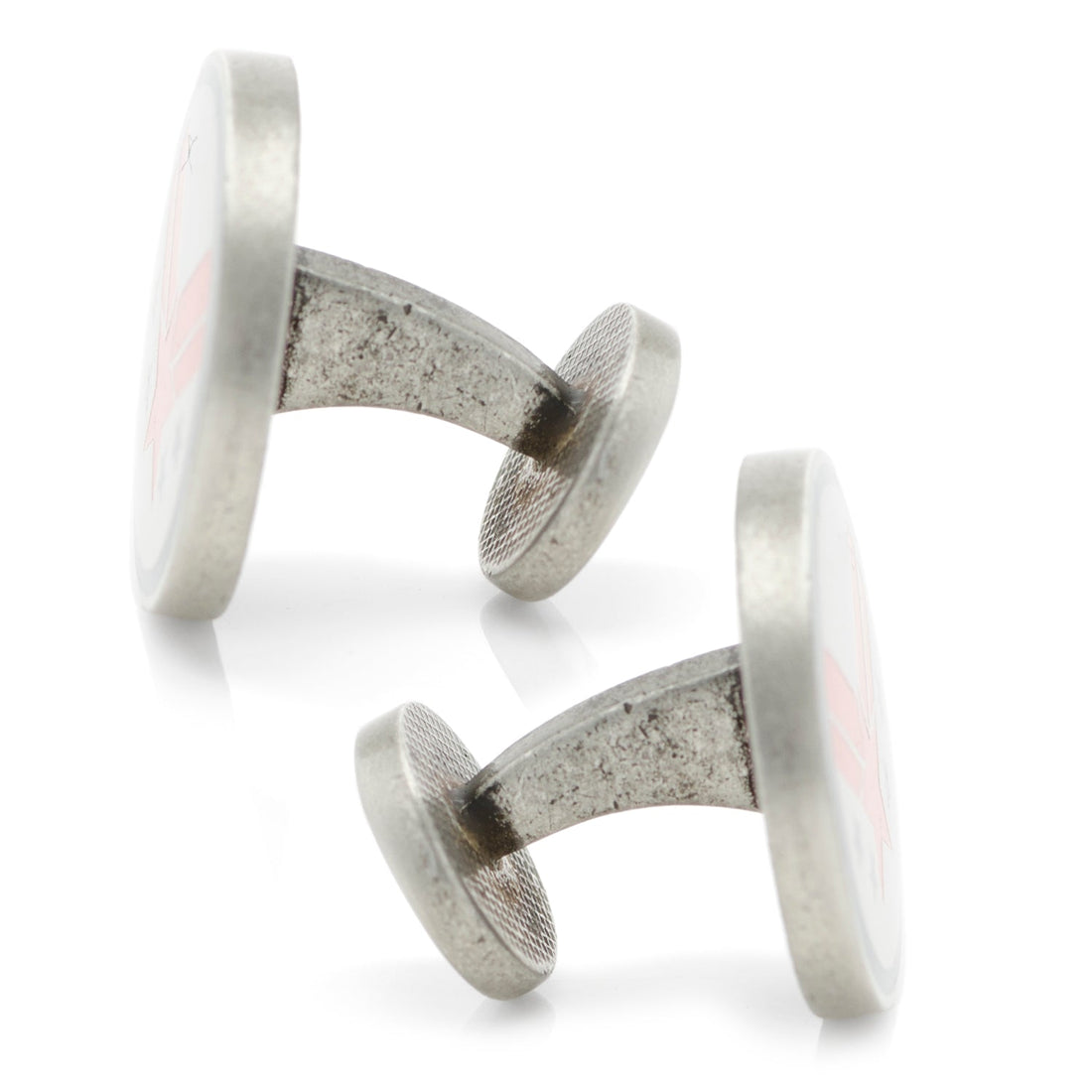 Marvel War Machine Logo Cufflinks in Red Blue and Matte Silver - Image 4