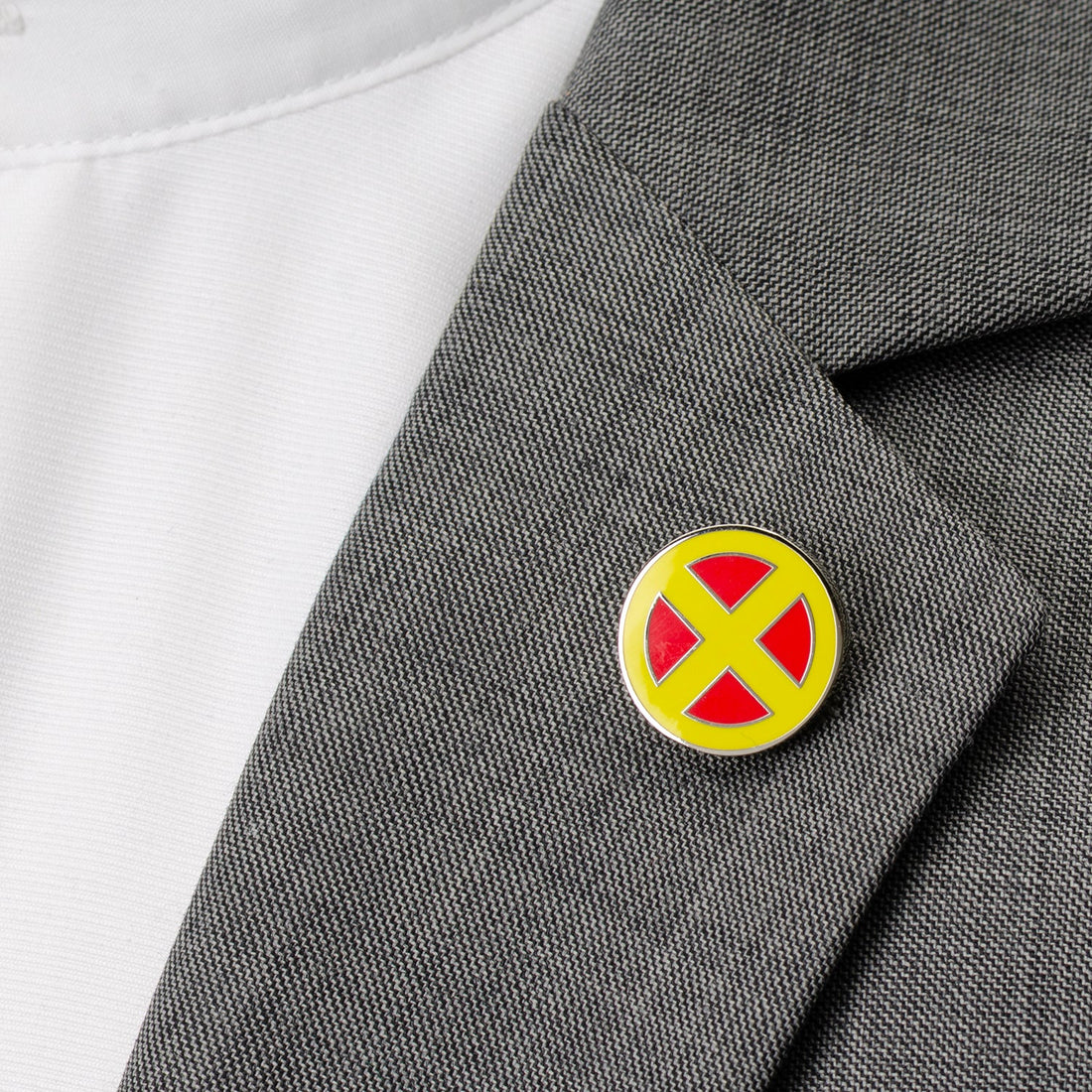 Marvel X-Men Logo Enamel Lapel Pin Red and Yellow - Image 2