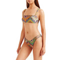 Women's Green Paisley Print Two-Piece Bikini Swimsuit Set - Image 7