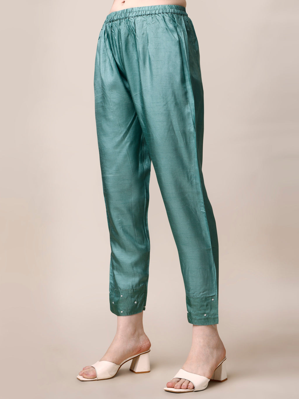 Multicolor Embroidered Kurta With Pant and Dupatta Set