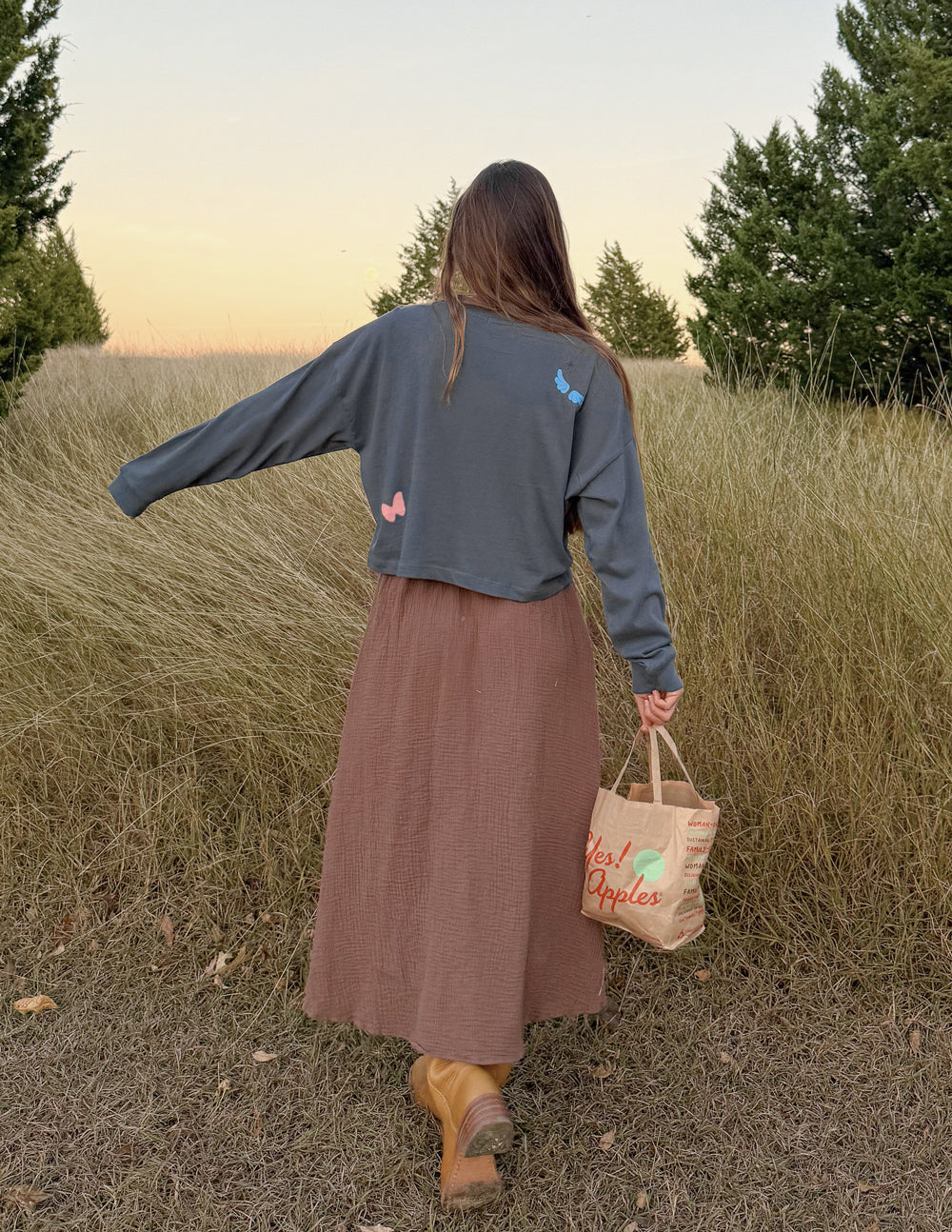 Women's Cropped Long Sleeve Tee