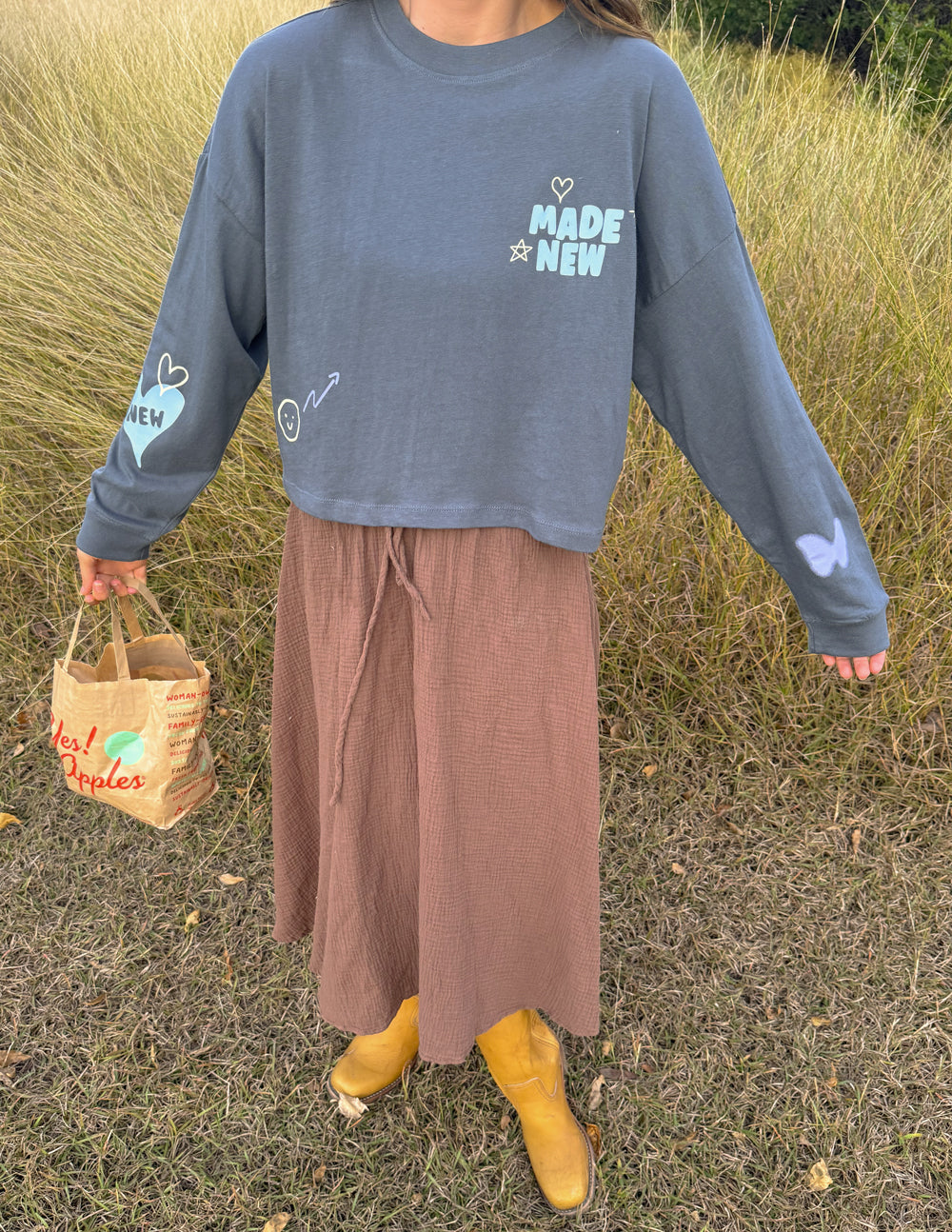 Women's Cropped Long Sleeve Tee