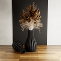 Willow Ribbed Modern Vase Sculptural Minimalist Home Decor - Image 4