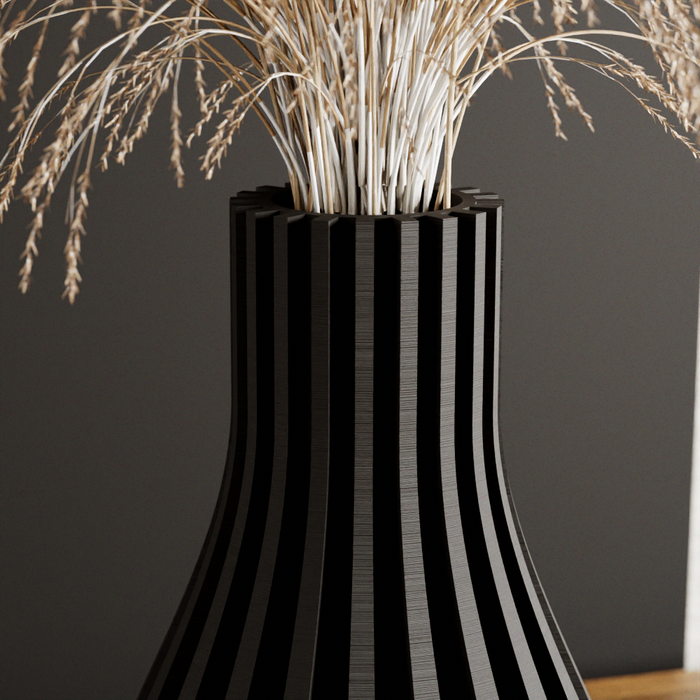 Willow Ribbed Modern Vase Sculptural Minimalist Home Decor - Image 7