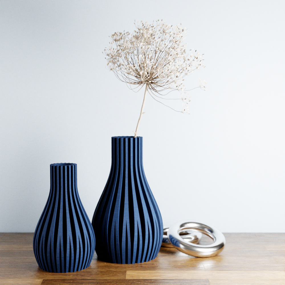 Willow Ribbed Modern Vase Sculptural Minimalist Home Decor - Image 8