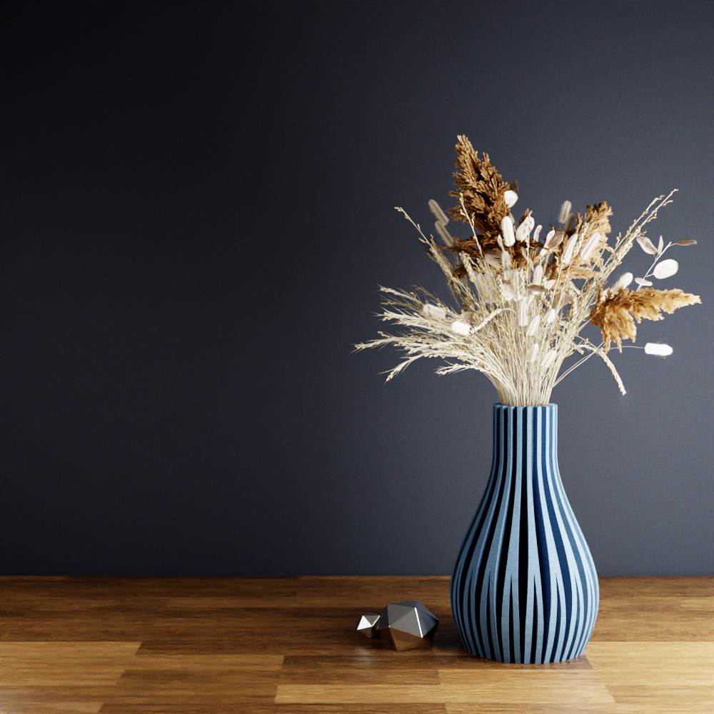 Willow Ribbed Modern Vase Sculptural Minimalist Home Decor - Image 9