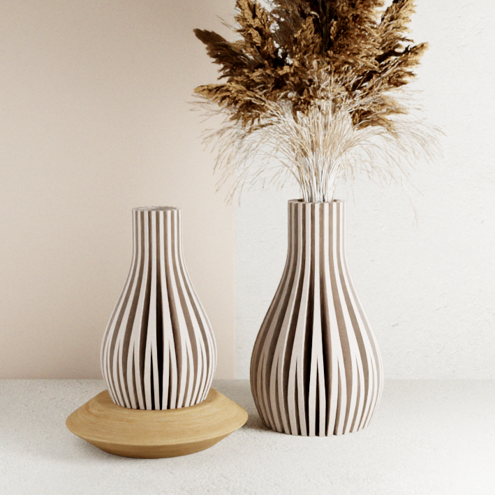 Willow Ribbed Modern Vase Sculptural Minimalist Home Decor - Image 10